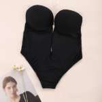 V-Ausschnitt Bodysuit Rückenfrei