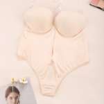 V-Ausschnitt Bodysuit Rückenfrei