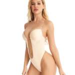 V-Ausschnitt Bodysuit Rückenfrei