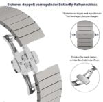 Titan-Edelstahlarmband für Apple Watch