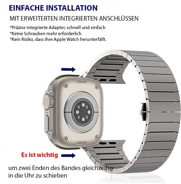 Titan-Edelstahlarmband für Apple Watch