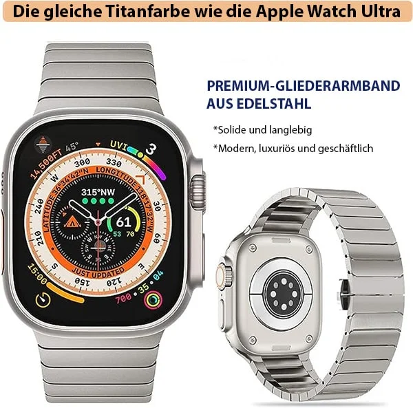 Titan-Edelstahlarmband für Apple Watch