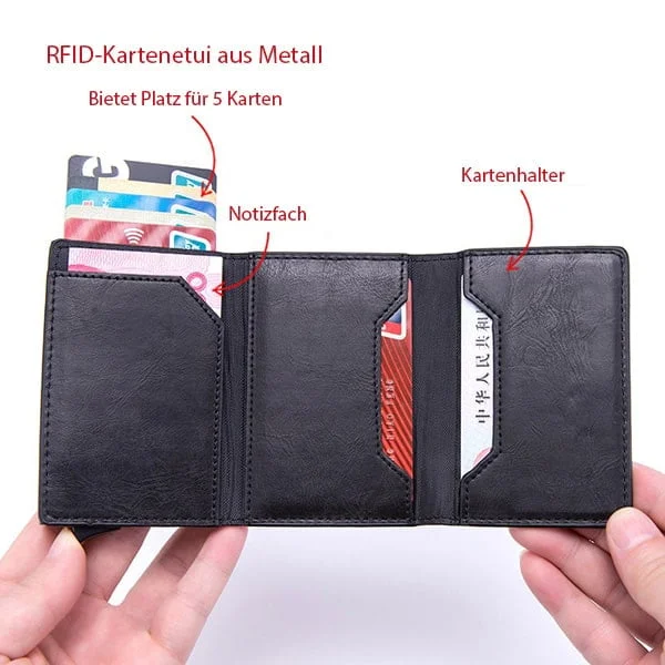 Herren Kreditkartenetui mit Reißverschluss
