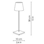Metallische USB-aufladbare Buffet-Lampe