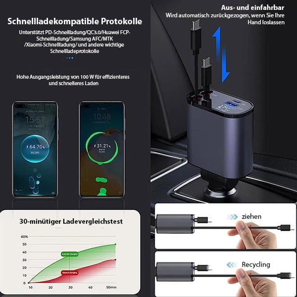 Retractable Car Charging Hub