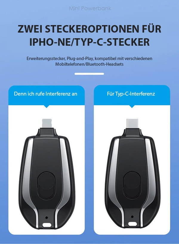 Portable Keychain Power Bank 1500Mah