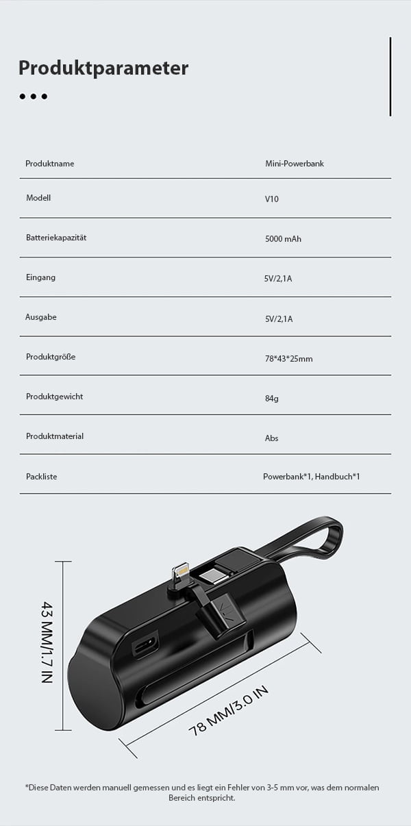 5000mAh Mini Power Bank