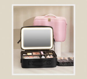 LED Cosmetic Bag with Mirror