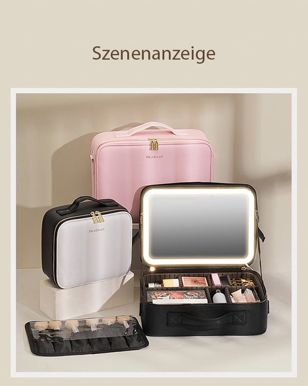 LED Cosmetic Bag with Mirror