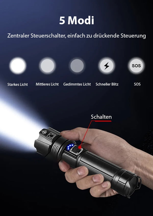 Stärkste Wasserfeste Militär-Lasertaschenlampe