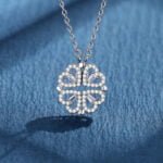 Four Heart Leaf Clover Necklace