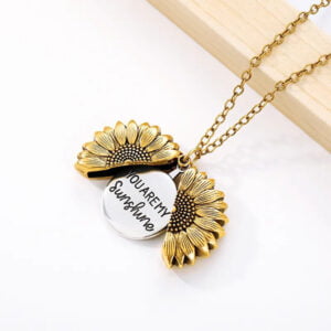 Sunflower Locket Necklace