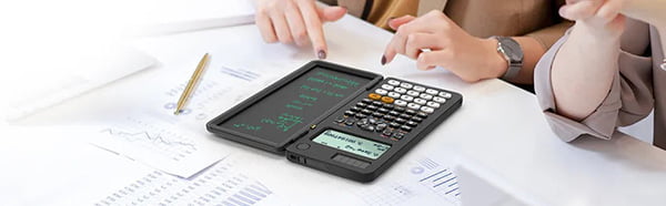 Scientific Calculator with Erasable LCD Writing Tablet