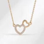 Double Heart Pendant Necklace