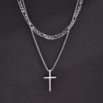 Layered Plain Cross Pendant