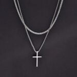 Layered Plain Cross Pendant