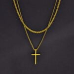 Layered Plain Cross Pendant