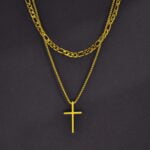 Layered Plain Cross Pendant