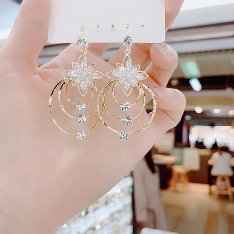 Crystal Flower Earrings