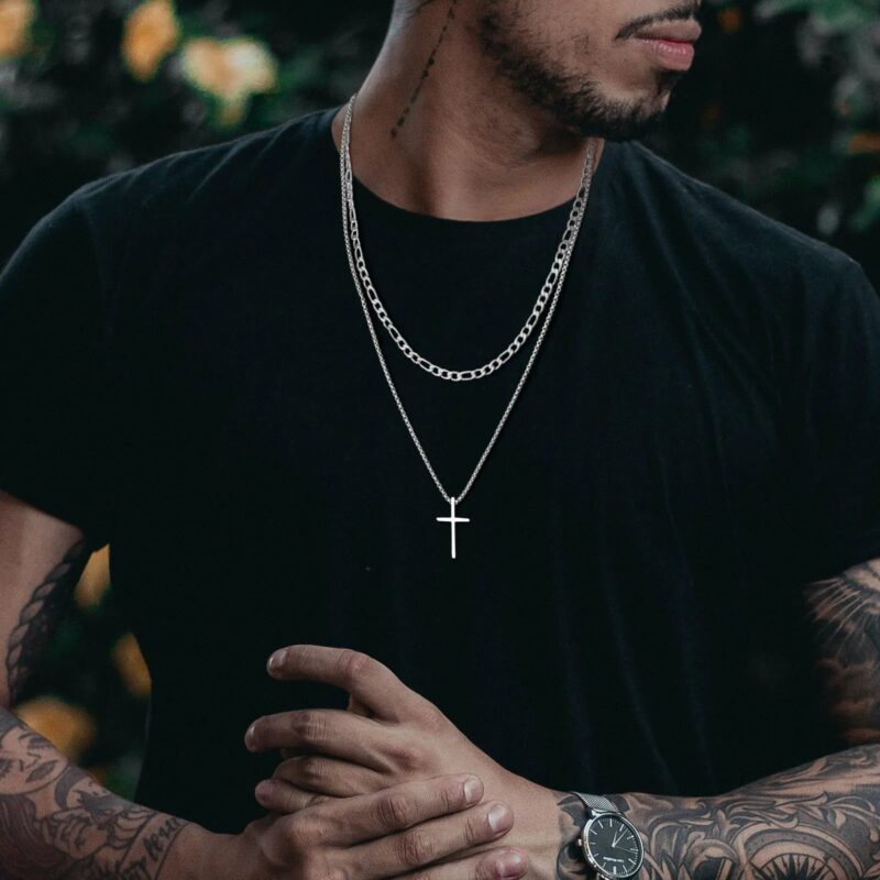 Layered Plain Cross Pendant