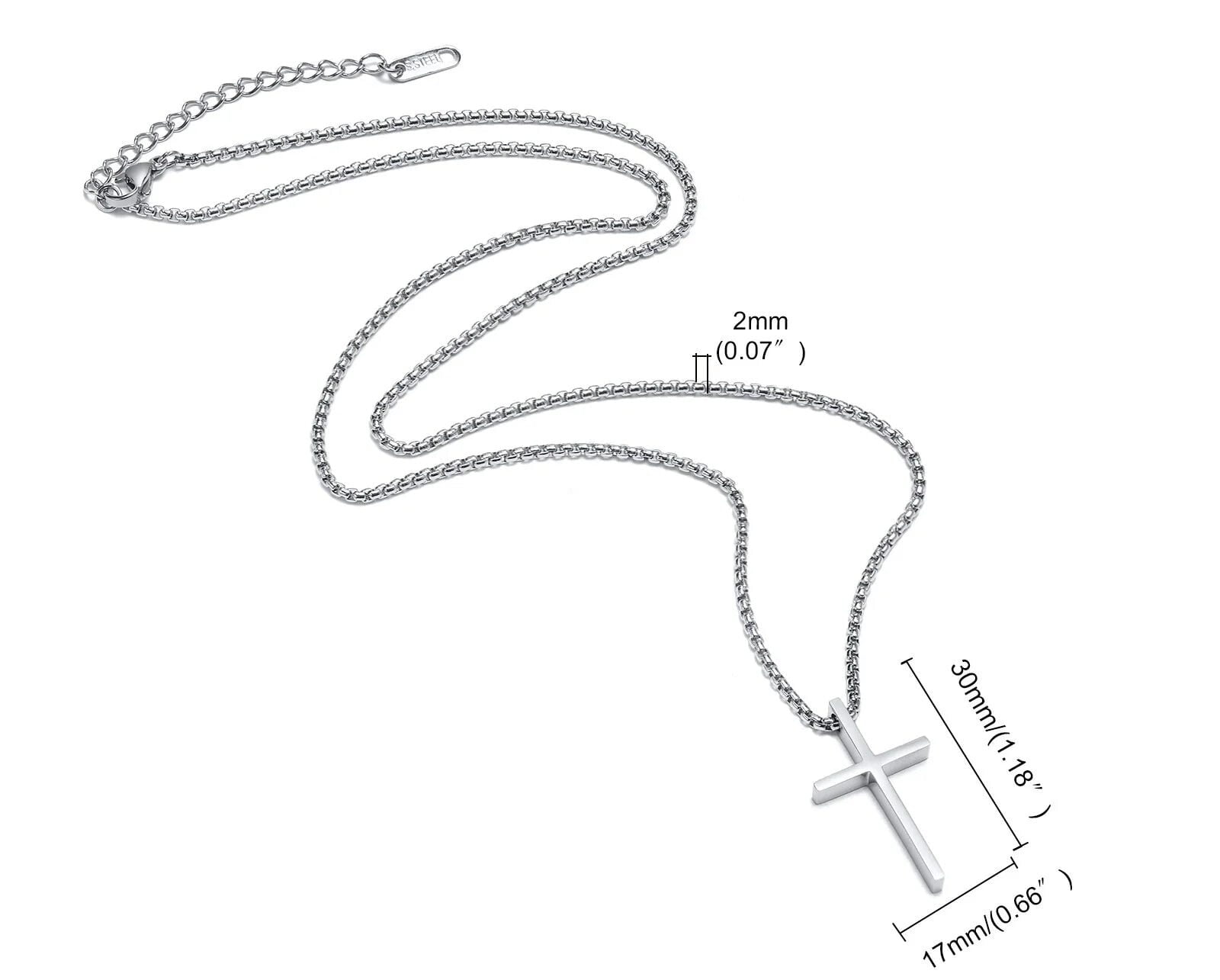 Layered Plain Cross Pendant