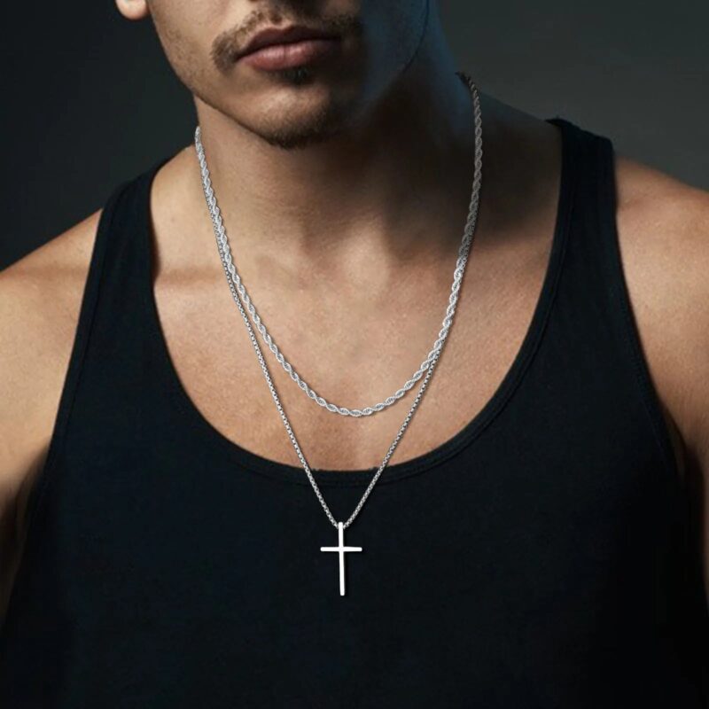 Layered Plain Cross Pendant