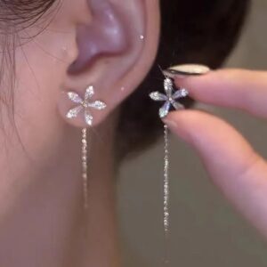Wedding Bloom Tassel Earrings
