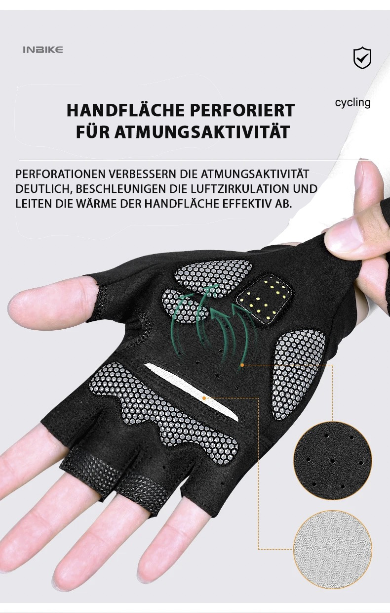 HandBreeze Breathable Fingerless Cycling Gloves air