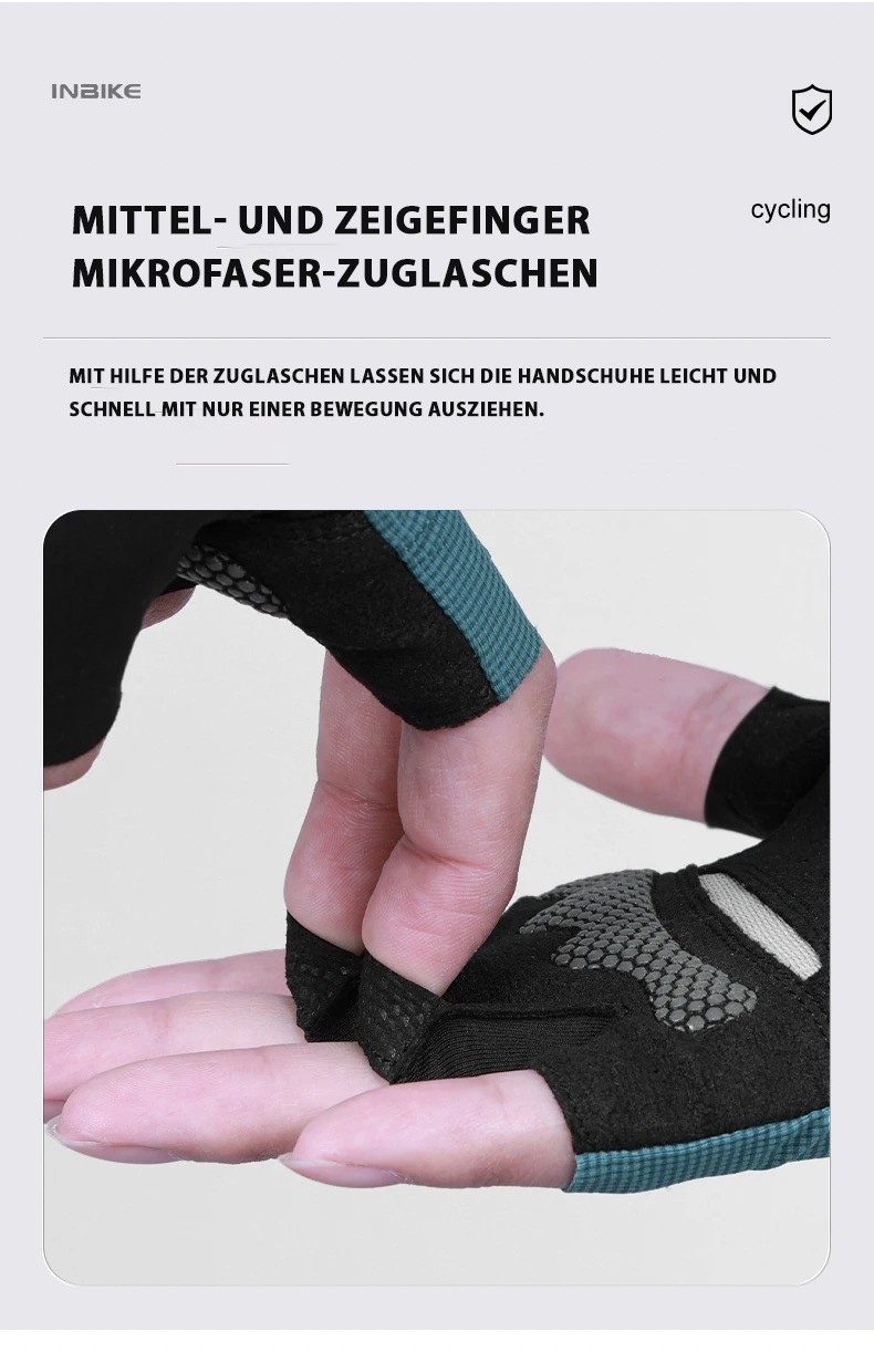 HandBreeze Breathable Fingerless Cycling Gloves pull